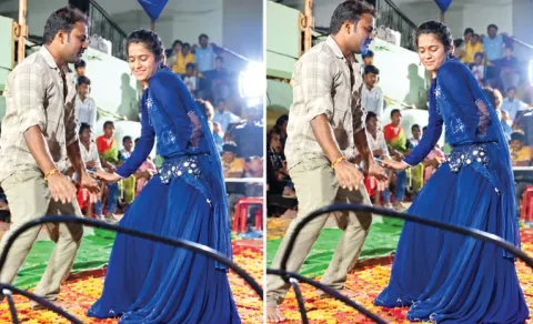 TDP Leaders Dance Program  In Vinayakachavithi Celebrations