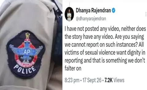 Red Book Politics AP Police Compliant Over Journalist Dhanya Posts