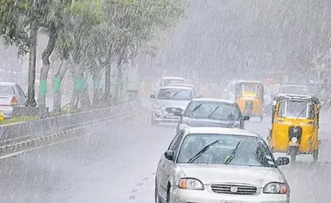 Heavy rain in several parts of Hyderabad