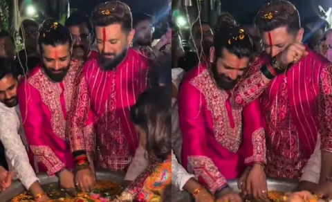 Chirag Paswan Gets Emotional During Ganpati Visarjan
