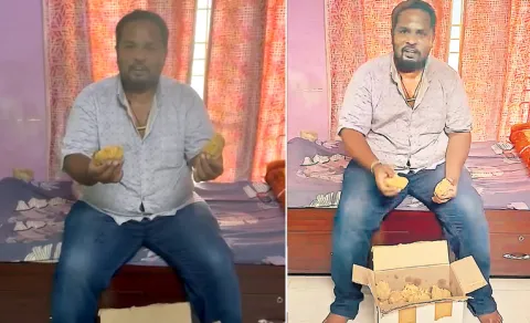 Video goes viral In Tirumala Laddu 