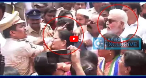 Police Try To Arrest Ambati Rambabu In Vijayawada 1
