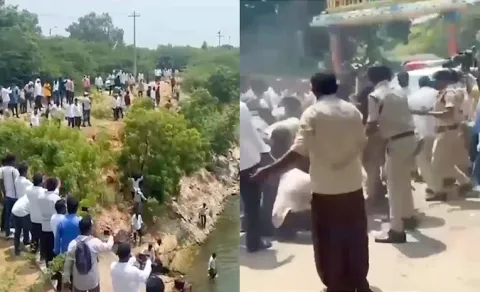Protesting BRS leaders arrested at Jurala project