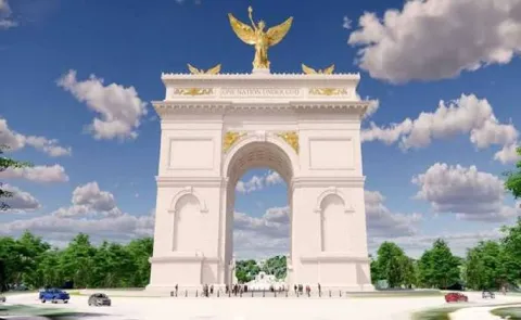 Proposed 250-foot arch will be used as military complex Says Donald Trump