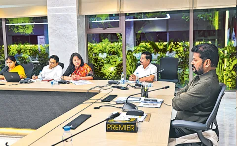 CM Revanth reviews construction of Warangal Super Speciality Hospital