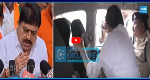 Police Arrest Telangana BJP Chief Ramchander Rao in Jadcherla  1