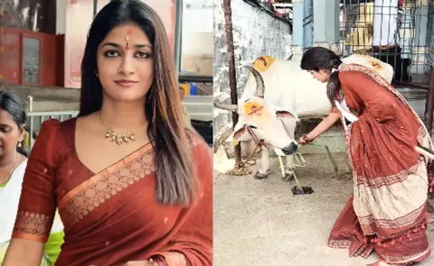 Tollywood actress Dimple Hayathi Visits Sri Kalahasthiswara temple