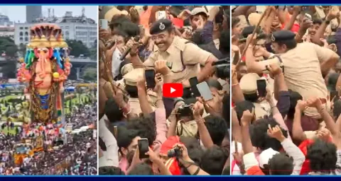 ACP Dance at Khairatabad Ganesh Procession Goes Viral 1