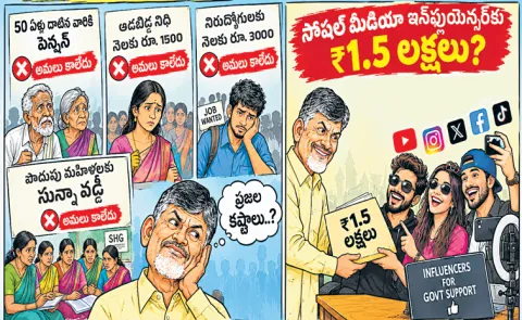 AP People Fires On Chandrababu govt fot Influencer Policy