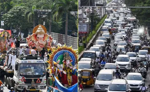 Hyderabad Ganesh Immersion Traffic Restrictions Telangana