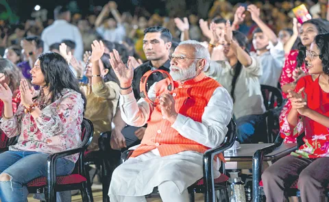  Prime Minister Narendra Modi attended a Bhajan Clubbing programme