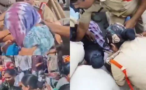 AP Ward Secretariat Employees Protest