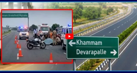 Khammam Devarapalli Green Field Highway Turns Into An Accident Zone  1