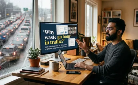 Man questions need for office when employees are productive at home