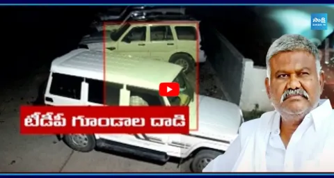 TDP Goons Attack on Kethireddy Pedda Reddy’s Vehicles 1