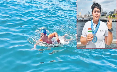 Mumbai girl becomes first female para-swimmer to complete Triple Crown of Open Water Swimming