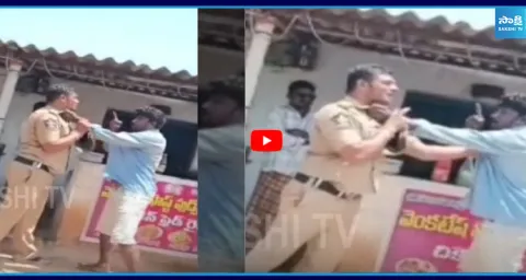 TDP Leader Allegedly Attacks Constable in Nellore  1
