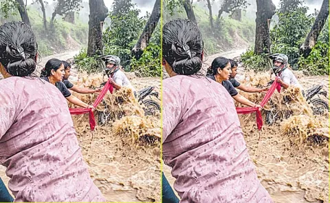 Bride Saves Biker From Flood With Dupatta