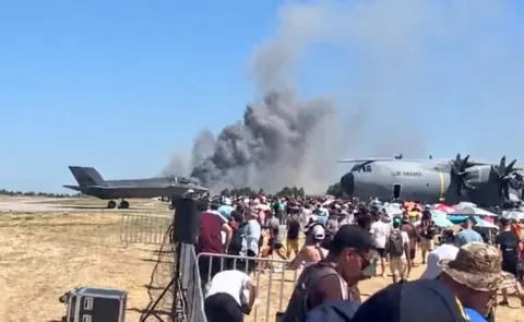 Greek F 4 Phantom Fighter Jet Crashes During Airshow Near Athens