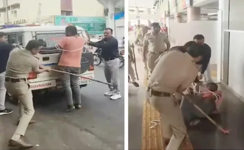 Cops Recreate Crime Scene in Bhavnagar goes viral on social media