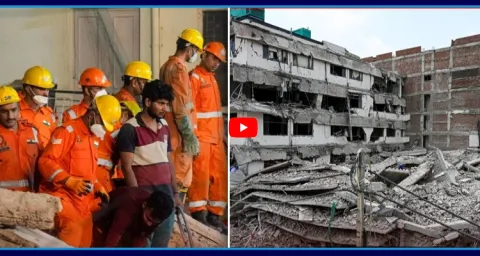 5 Dead After Hostel Building Collapses In Satya Niketan Delhi 1