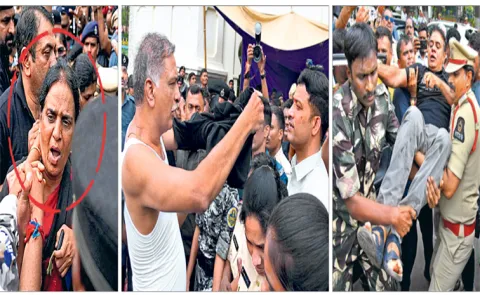 Altercation between BRS MLAs, MLCs, and police at Assembly