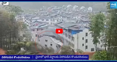 Heavy Rains In China Houses being washed away In China 1