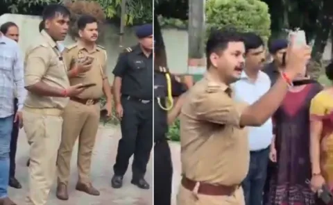 Gorakhpur cop threatens DDU protesting students