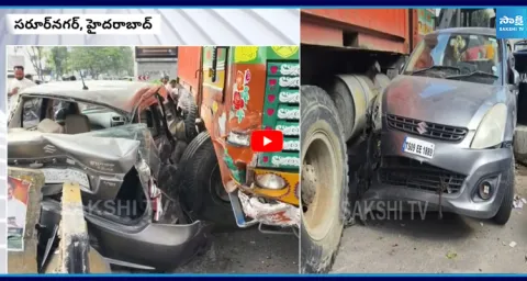 Tragic Road Accident In Hyderabad  1