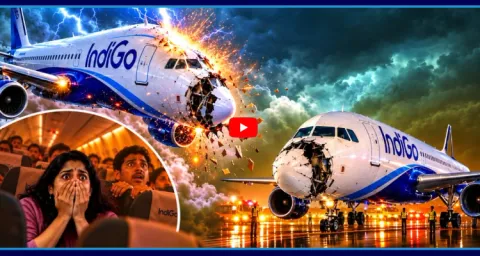 IndiGo Flight Hit By Thunderstorm At 17000 Feet 1