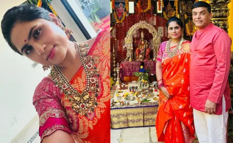 Dil Raju Wife Tejaswini Vygha Dasara Celebrations Photos