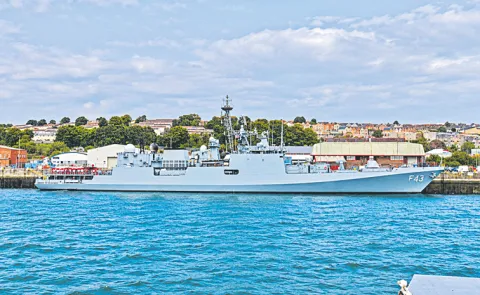 INS Sahyadri arrives in Russia
