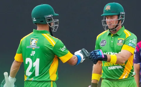 WCL 2026 De Villiers JP Duminy Powers South Africa Beat England