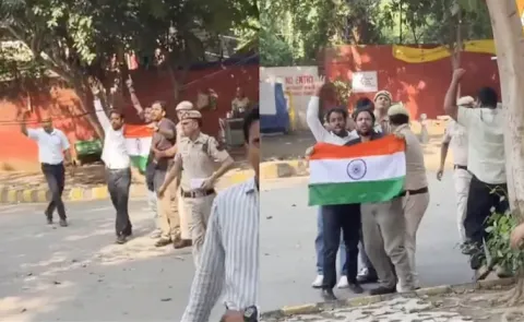 Police detain CJP's Saurav Das, Ashutosh Ranka and Ajinkya Shinde as they attempt to breach Jantar Mantar