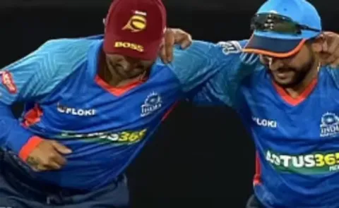 LLC 2023: Harbhajan Singh And Suresh Raina Recreate Naatu Naatu Hook Step