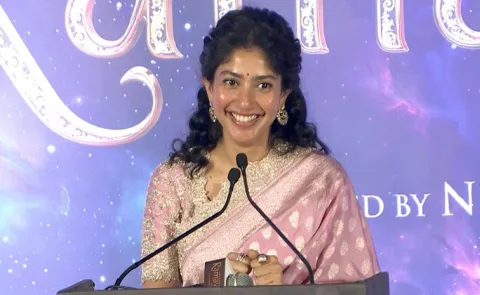 Sai Pallavis Custom Pink Saree Brings Traditional Elegance To Ramayana Event 10