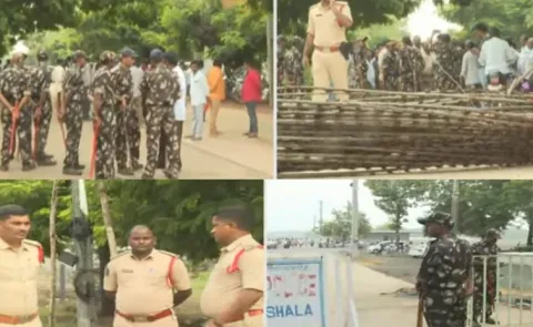 High Tension In Pulivendula: Barbed Wire Fences Around The Ysrcp Office