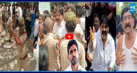 High Tension At Proddatur Police Lathi Charge On YSRCP Leaders 4
