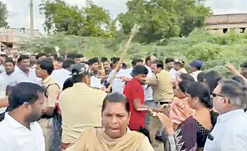 Barbed Wire Around YSRCP Office Amid Nominations