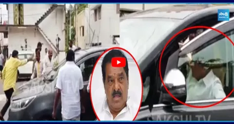 TDP Goons Attack On Ex Deputy CM Narayana Swamy 1