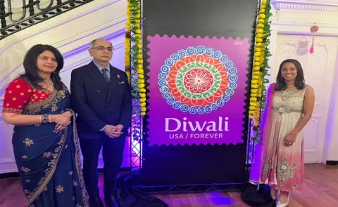 US Postal Service releases Diwali stamp featuring Indian artist rangoli