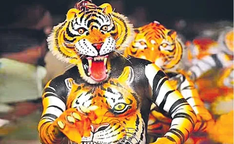Dasara Tiger Dance Pili Vesha Origin8
