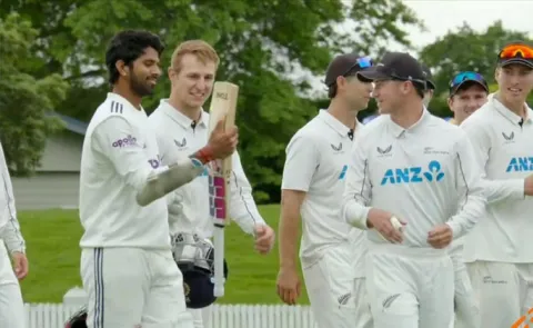 Sundar-Unbeaten-Fifty-Padikkal-199-INDA-Lead-By-284 Runs-Vs NZA Test7