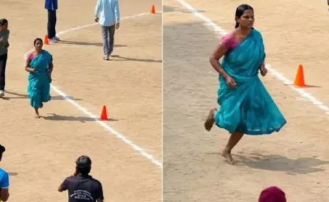 Barefoot Saree Runner Kavita Misses Selection Despite Clearing 1600m Race7