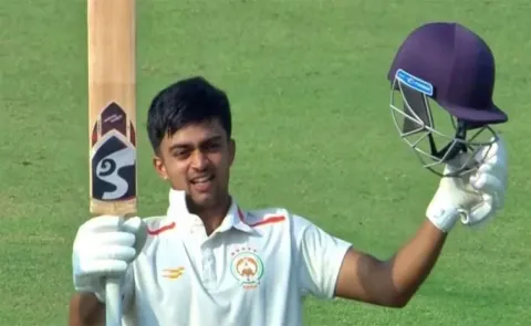Priyanshu Moliya Slams Historic Triple Century Against Jammu and Kashmir In Ranji Trophy Round 36