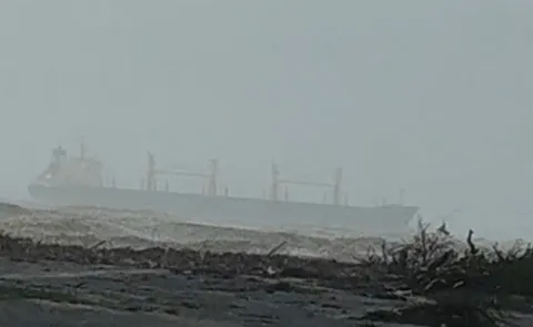 Cyclone Arnab Batters Konaseema: Singapore Ship Drifts Ashore at Antarvedi
