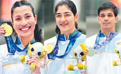 Indian boxers win three gold medals at Asian Games 2026 