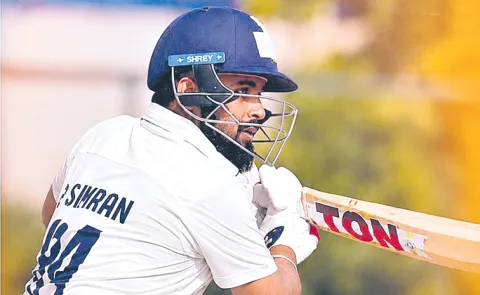  Hyderabad team has recorded its first draw in the Ranji Trophy