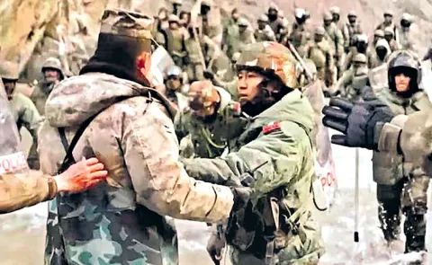 A face off between our soldiers and the Peoples Liberation Army troops all along the LAC