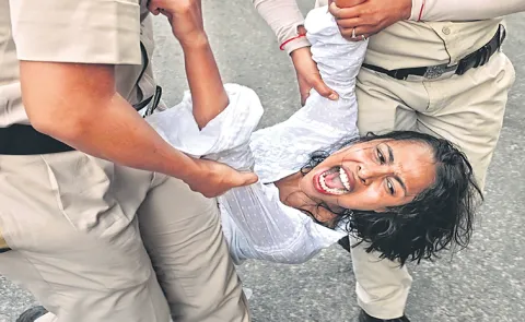 Protest demanding the resignation Chief Election Commissioner Gyanesh Kumar7
